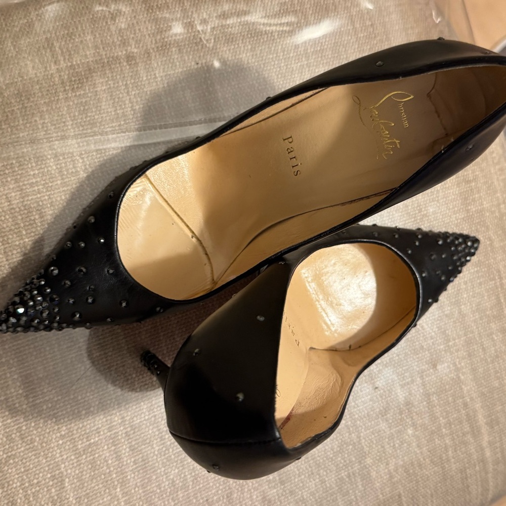Christian Louboutin Black Studded Heels